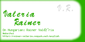 valeria rainer business card
